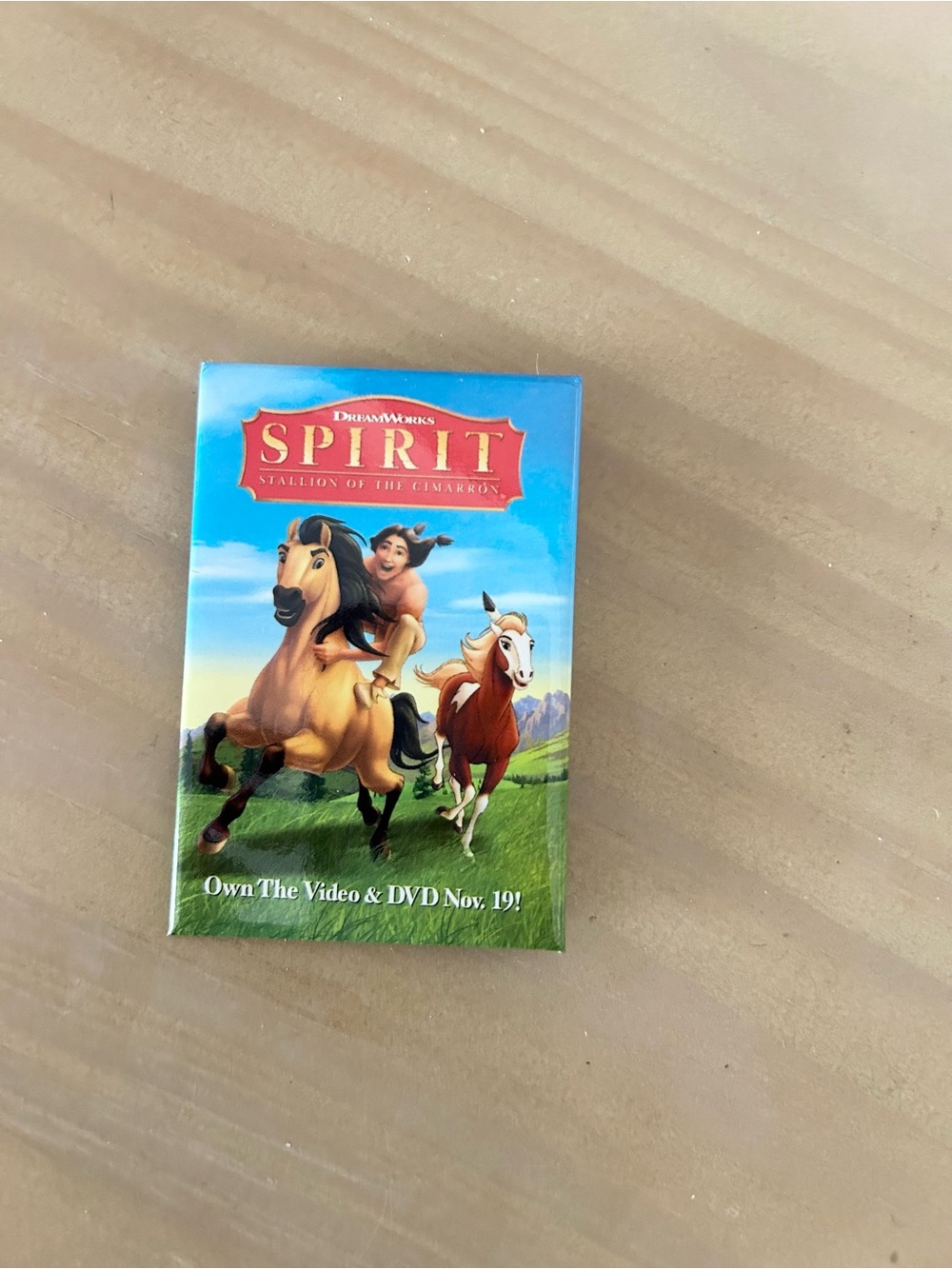 Y2K DreamWorks Spirit Stallion of the Cimarron Promo DVD Release Pin Button